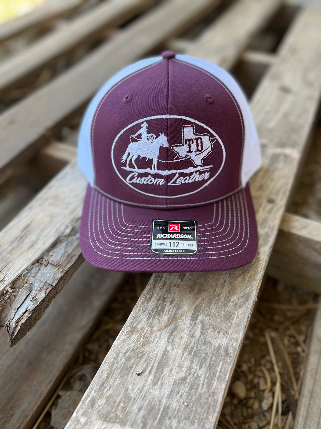 Maroon Hat with Center Logo